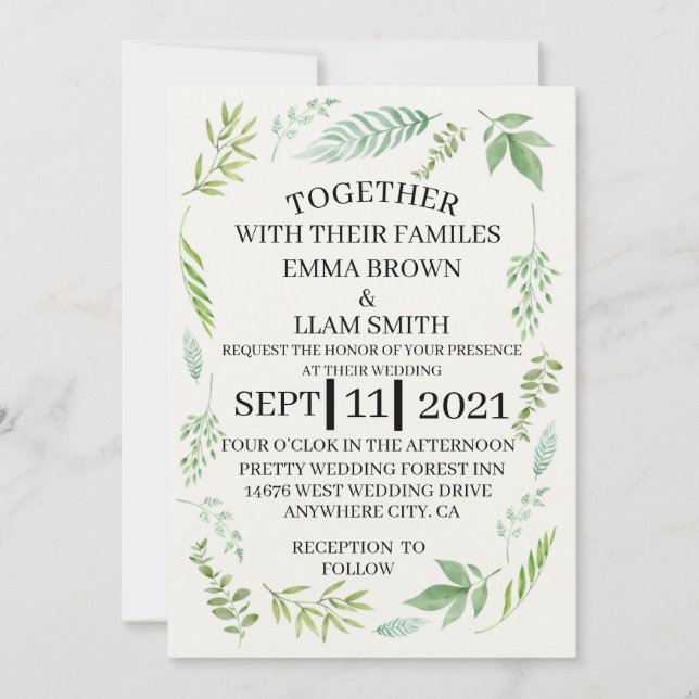 Bröllop-kort 2021 julkort (Framsida)