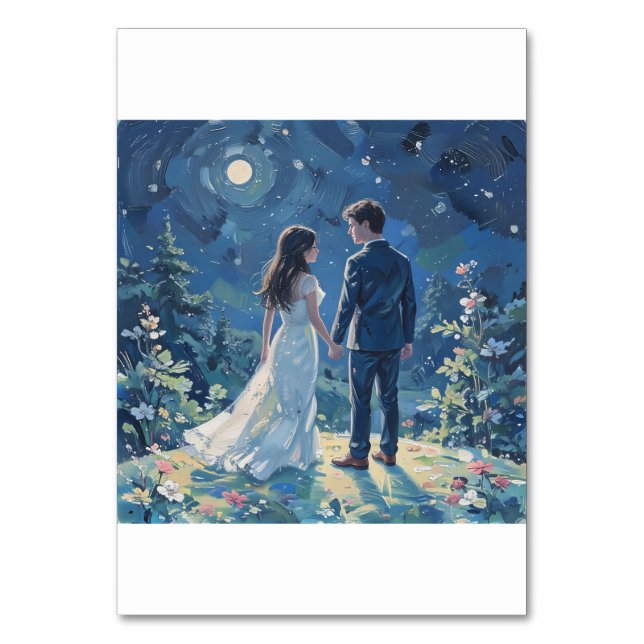 bröllop-kort bordsnummer (Framsidan)