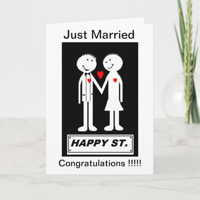 BRÖLLOP-KORT ETT ENKELT OCH SINA MEDDELANDEN (Framsida)