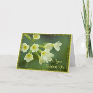 Bröllop-kort för blandad Gula blommor-familj Kort