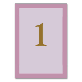 Bröllop-kort för Bordsnummer med ljusskygg Lila-ra