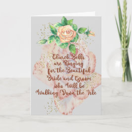Bröllop-kort för bride & Groom Touch av koppar Kort