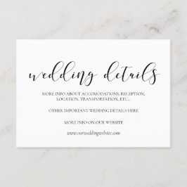 bröllop-kort för elegantens design tilläggskort