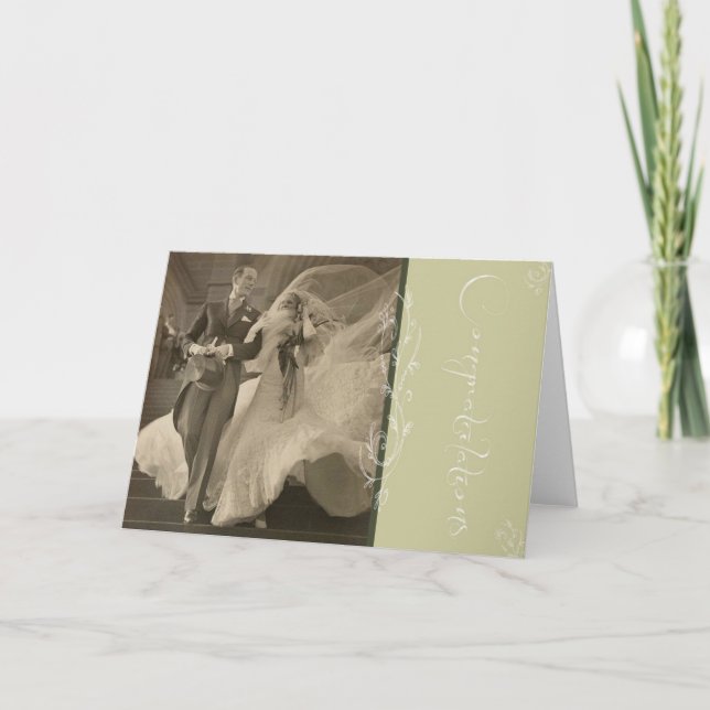 Bröllop-kort för grattisar kort (Framsida)