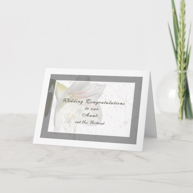 Bröllop-kort för Moster och Nya Make Kort (Framsida)