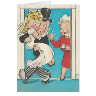 Bröllop-kort för roligt hälsningskort