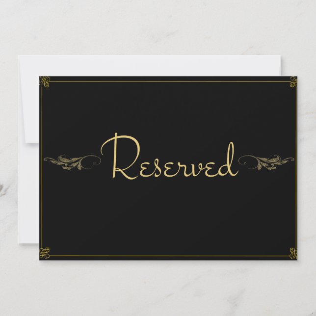 Bröllop-kort för royalets lyxenhet "Reserved" (Framsida)
