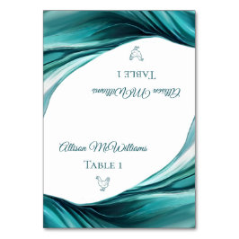 Bröllop-kort - Foultry Icon-Emerald Grönt- Bordsnummer