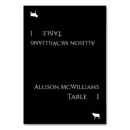 Bröllop-kort - Kött Icon-Black and White Bordsnummer