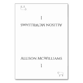 Bröllop-kort - Kött Icon-Black and White Bordsnummer