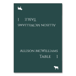 Bröllop-kort - Kött Icon-Emerald Grönt- Bordsnummer