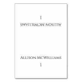 Bröllop-kort - Modern svart och vitt Bordsnummer