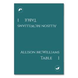 Bröllop-kort - Vegetarian-Emerald Grönt- Bordsnummer