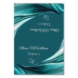 Bröllop-kort - Vegetarian Icon-Emerald Grönt- Bordsnummer