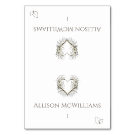 Bröllop-kort-Vegetariska Icon-Flowers Bordsnummer