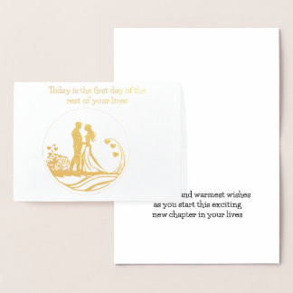 Bröllop-kortet är i dag den första dagen i resten  folierat kort