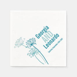 Bröllop (körvel) / kor (parsley teal) (papper napk pappersservett