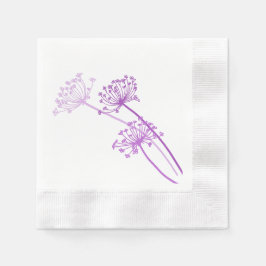 Bröllop (körvel) / kor (persilja) lila (papper nap pappersservett