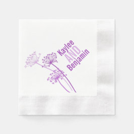Bröllop (körvel) / kor (persilja) lila (papper nap pappersservett