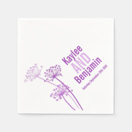 Bröllop (körvel) / kor (persilja) lila (papper nap pappersservett