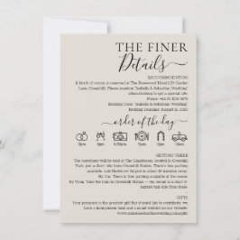 Bröllop Kräm Inbjudan Program Fina Detaljer