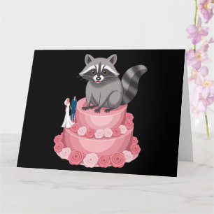 Bröllop kraschande Raccoon Feral Felications Kort