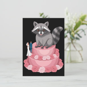 Bröllop kraschande Raccoon Feral Felications Kort