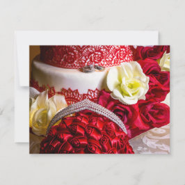 Bröllop kummel med Bouquet & Ringar Inbjudningar