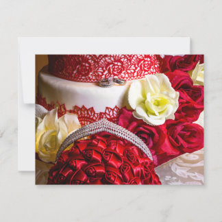 Bröllop kummel med Bouquet & Ringar Inbjudningar