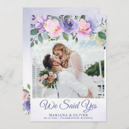 Bröllop-kungörelsen Modern Rosa Blommigt Inbjudningar