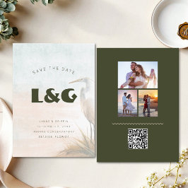 Bröllop Küstenegret Spara datum QR-kod Datumet