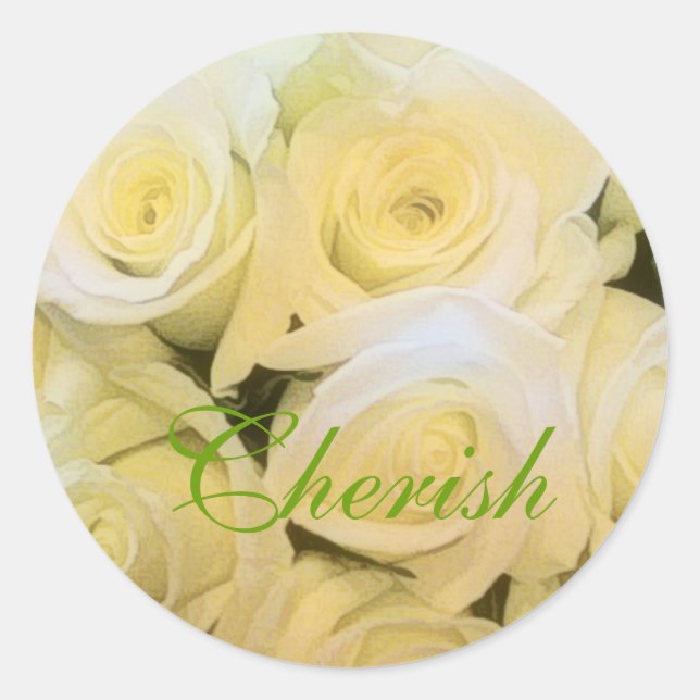 Bröllop-kuvert förslutningsfästen runt klistermärke (Framsida)