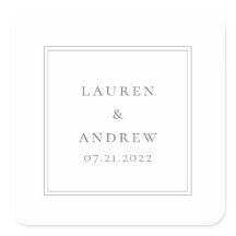 Bröllop-kuvert Grått-modern minimalistisk