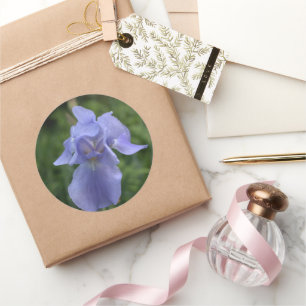 Bröllop kuvert Stickers Söt Blue Iris Flower Runt Klistermärke