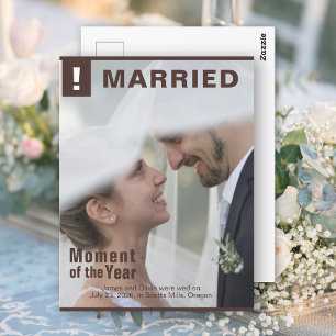Bröllop Lägg till bild Roligt Magazine Cover Vykort