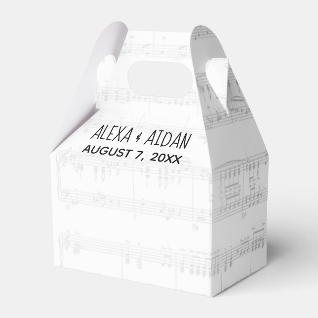 Bröllop Lakan Music med text Presentaskar (Framsidan Sidan)