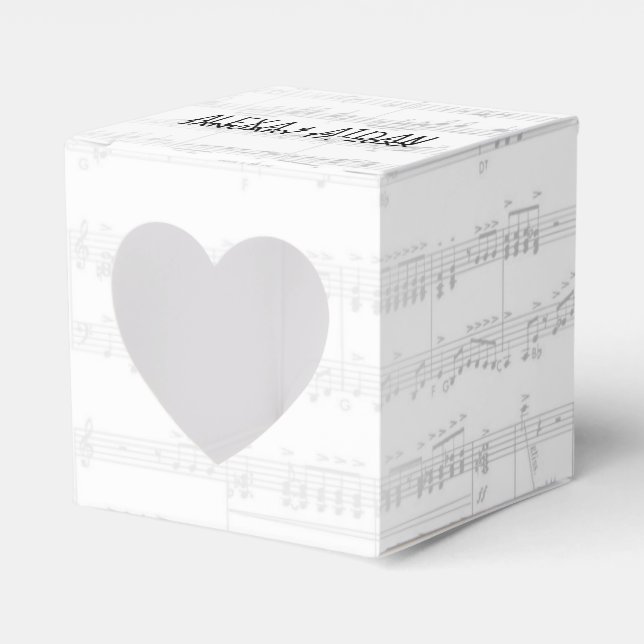 Bröllop Lakan Music med text Presentaskar (Framsidan Sidan)