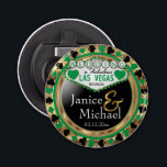 Bröllop Las Vegas Stil - Grönt Flasköppnare<br><div class="desc">Bröllop ett öppnare redo i Flaska för att du ska kunna anpassa dig. Ord "Bröllop" i Las Vegas Stil i faux metallisk guld, grönt och svart design. NOTE: FÖRÄNDRA ENDAST MALLAREALERNA SOM BEHÖVS! 😀 Vid behov kan du ta bort texten och börja lägga till spelar ingen roll text och typsnitt...</div>
