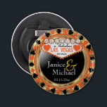 Bröllop Las Vegas Stil - Orange Flasköppnare<br><div class="desc">Bröllop ett öppnare redo i Flaska för att du ska kunna anpassa dig. Bröllop i ord i Las Vegas Stil i faux metallisk guld, orange och svart design. NOTE: FÖRÄNDRA ENDAST MALLAREALERNA SOM BEHÖVS! 😀 Vid behov kan du ta bort texten och börja lägga till spelar ingen roll text och...</div>