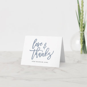 Bröllop Lavender Dusty Blue Hand Lettered Tack Kort