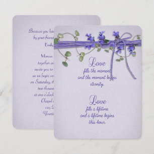 Bröllop lavender och ivy gräns inbjudningar