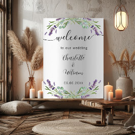 Bröllop lavender silver eucalyptus poster