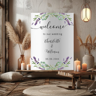 Bröllop lavender silver eucalyptus poster