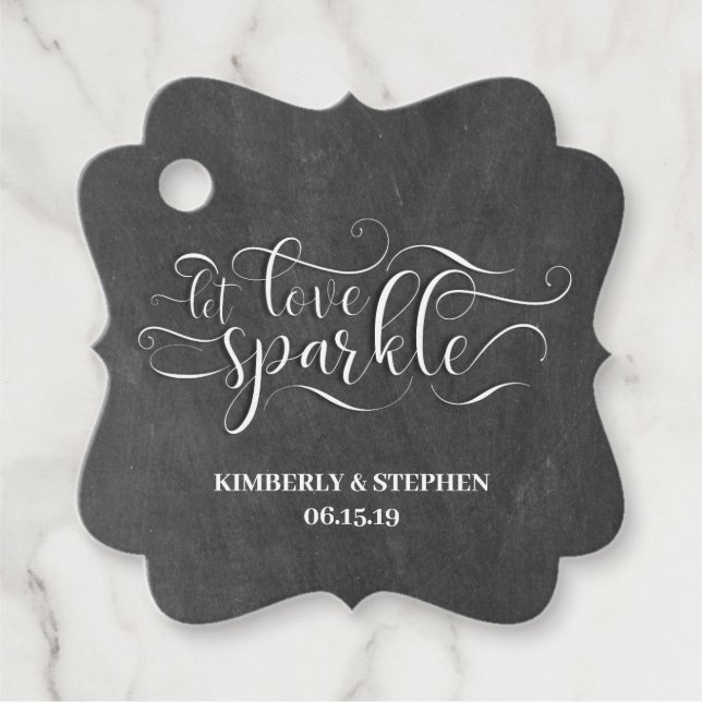 Bröllop Let Kärlek Gnistra Send Off Gåvor Etiketter (Framsida)