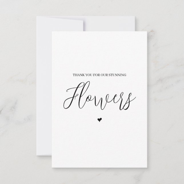Bröllop-leverantör - tack för ditt kort - Florist (Framsida)