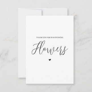 Bröllop-leverantör - tack för ditt kort - Florist