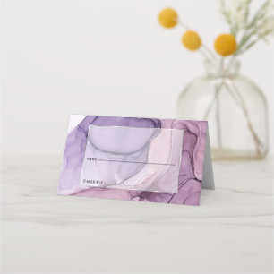 Bröllop Lila Exotisk Blommigt Placeringskort