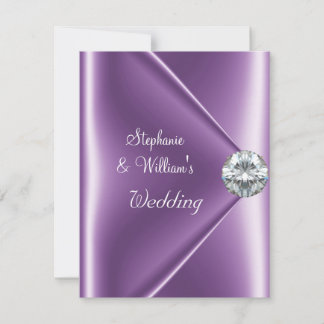 Bröllop Lila Mauve Diamond Jewel Inbjudningar