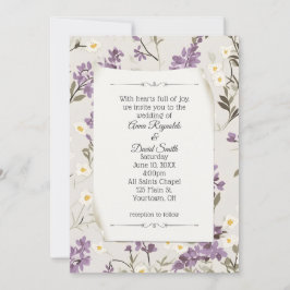 Bröllop Lilacs design Inbjudningar
