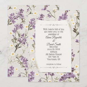 Bröllop Lilacs design Inbjudningar